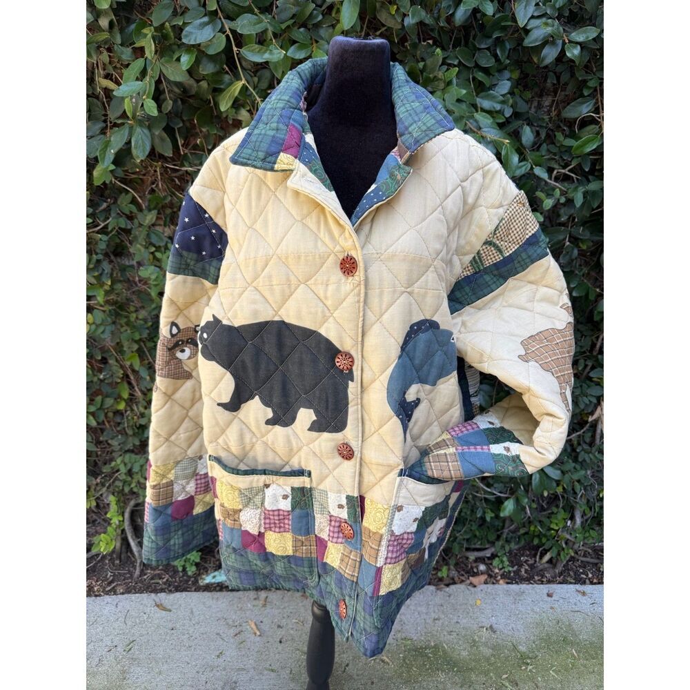 Upcycled Chore Coat - Critter Core Quilt