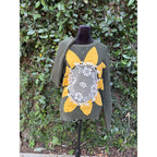 Upcycled Sweater - Sunflower appliqué