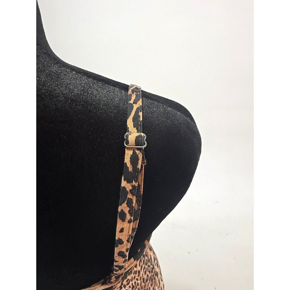 Forever 21 strappy cheetah print body con mini dress