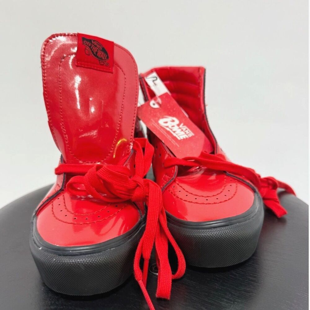 Vans	NWT David Bowie Ziggy Stardust Red Patent Leather High Tops