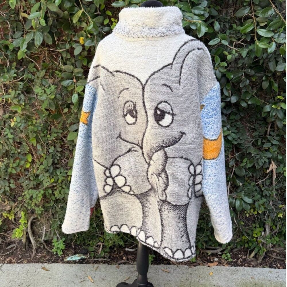 Upcycled Elephant Blanket Full Zip Coat