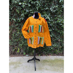 Upcycled Chore Coat - Vintage tent & crochet blanket