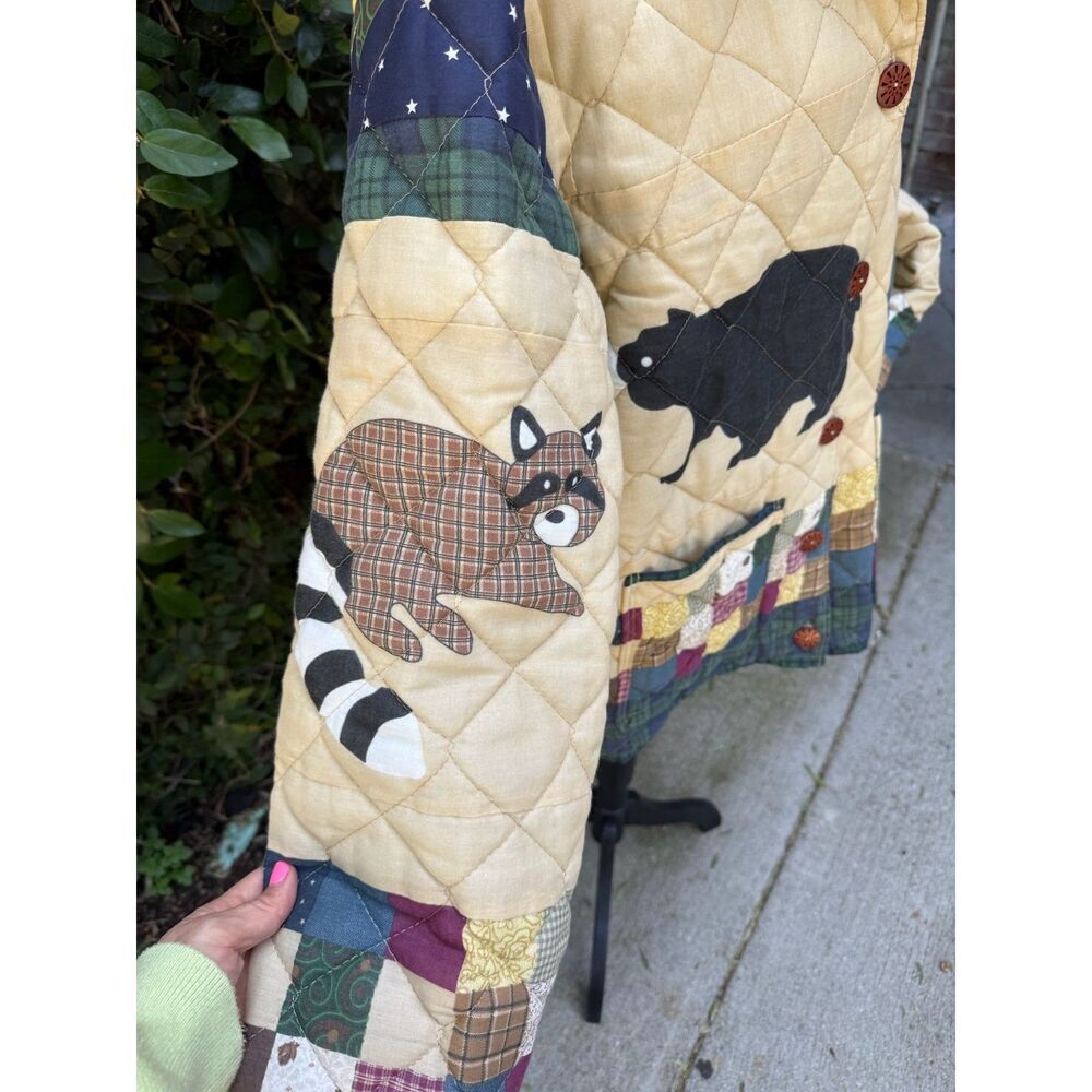 Upcycled Chore Coat - Critter Core Quilt