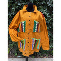 Upcycled Chore Coat - Vintage tent & crochet blanket