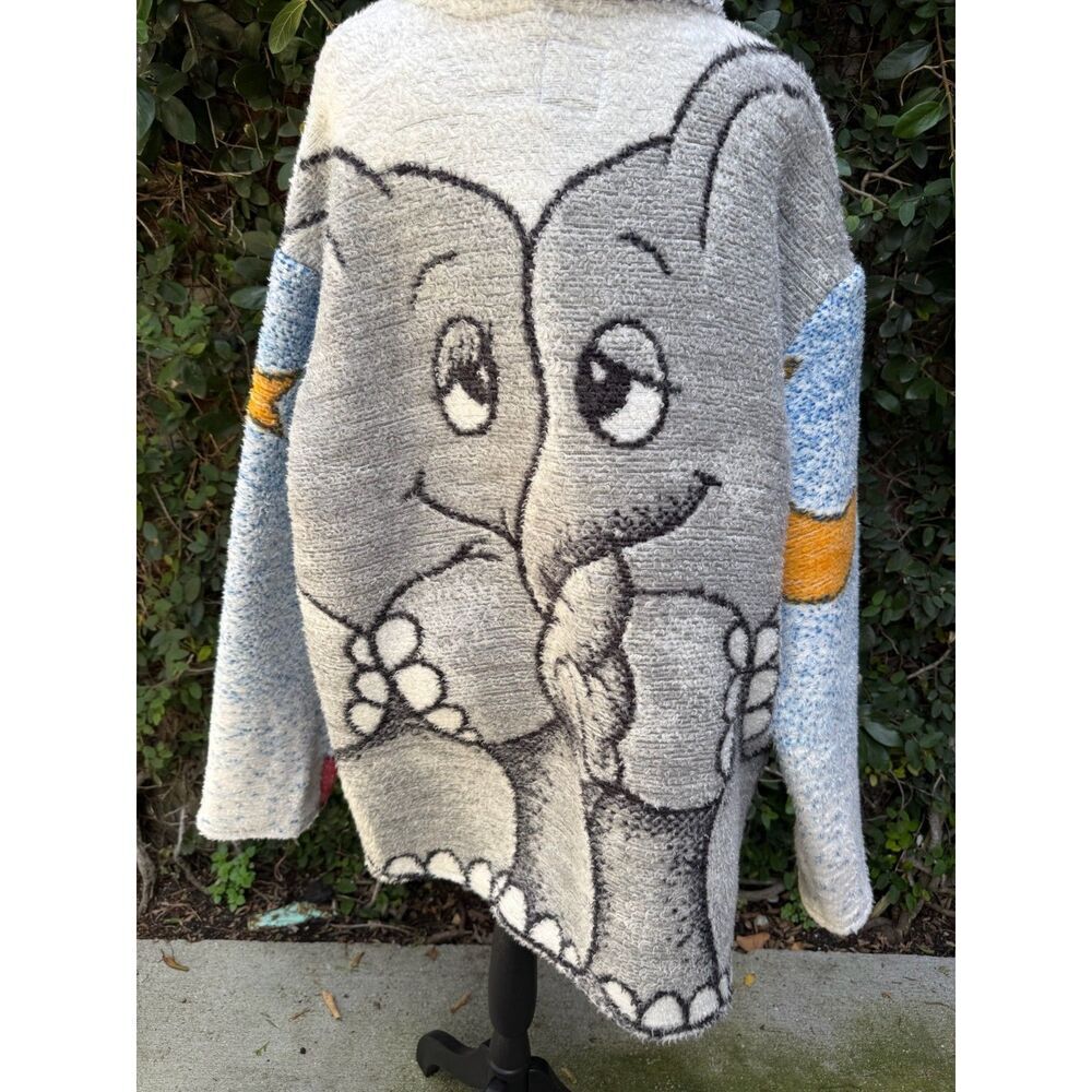 Upcycled Elephant Blanket Full Zip Coat