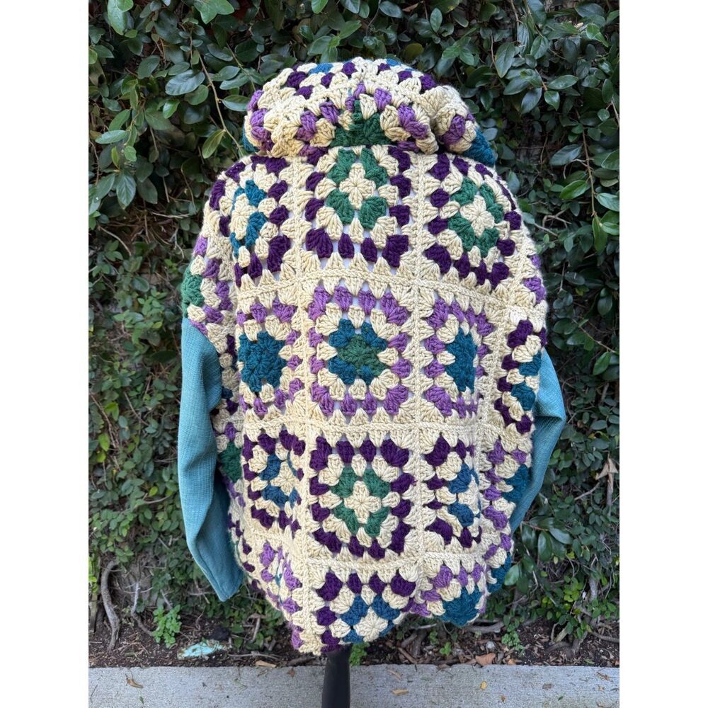 Upcycled Granny Square Hoodie