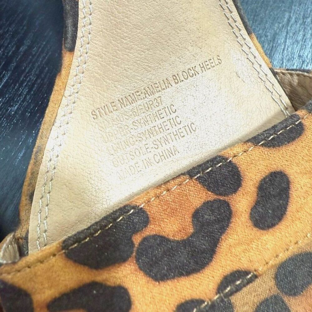 Spurr Amelia Block Heel Leopard print, size US 6