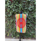 Upcycled Vest - Vintage Rainbow Towel