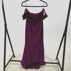 Likely Bartolli Off The Shoulder Amethyst Purple Maxi Mermaid Gown