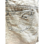 Rock Etiquette distressed denim mini skirt, light wash