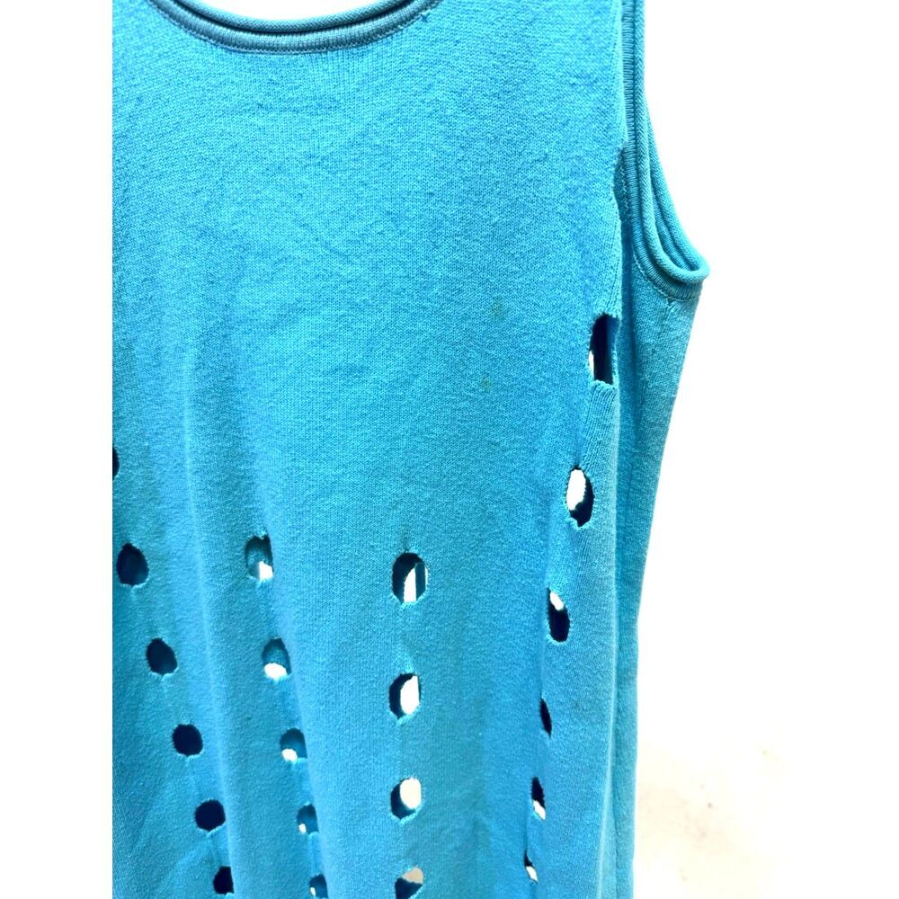 House of Sunny canopy knit midi sleeveless dress sky blue