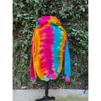 Upcycled Tie Dye Hoodie - Gay appliqué