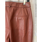 House of Harlow 1960 vegan leather reddish brown pants