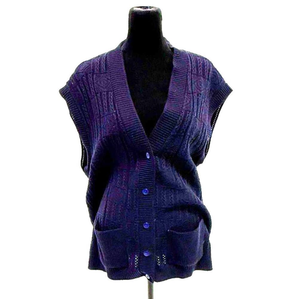 vintage navy sweater vest