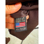 Lily & Taylor Vintage Made in USA brown embellished skirt suit set