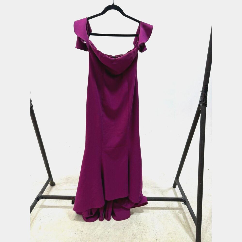 Likely Bartolli Off The Shoulder Amethyst Purple Maxi Mermaid Gown