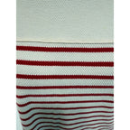 Talbots Petites	vintage red & white stripped textured knit preppy shift dress