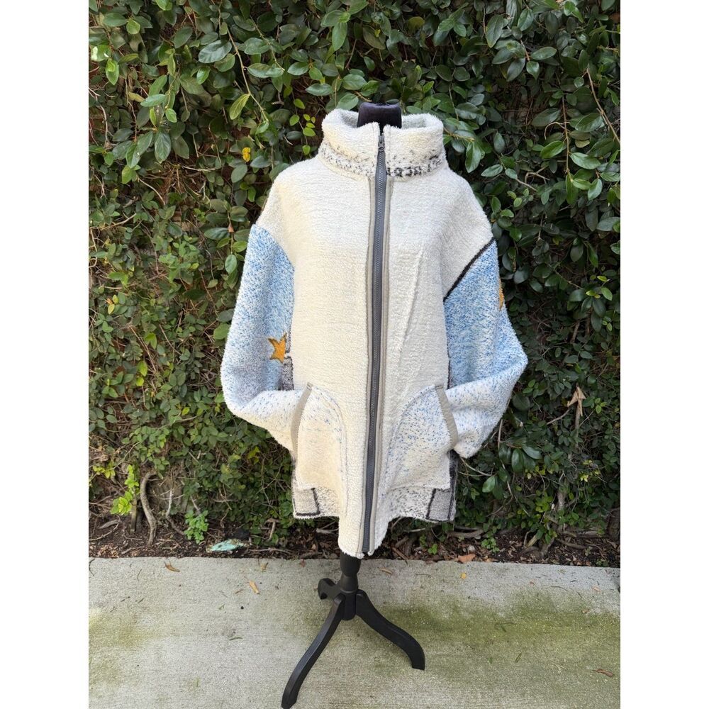 Upcycled Elephant Blanket Full Zip Coat