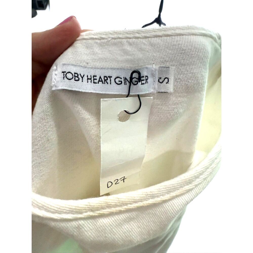 Toby Heart Ginger white denim aline mini dress