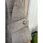 Vintage 80s grey wool plaid overcoat