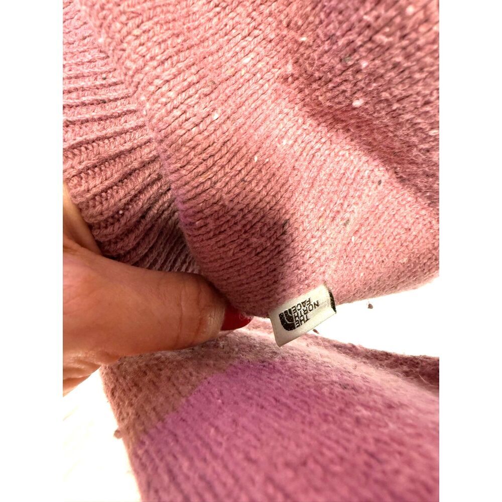 The North Face pink wool blend crew neck sweater