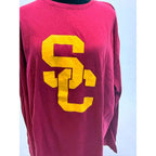 Blue 42 USC Trojans Red Gold Long sleeve logo tee