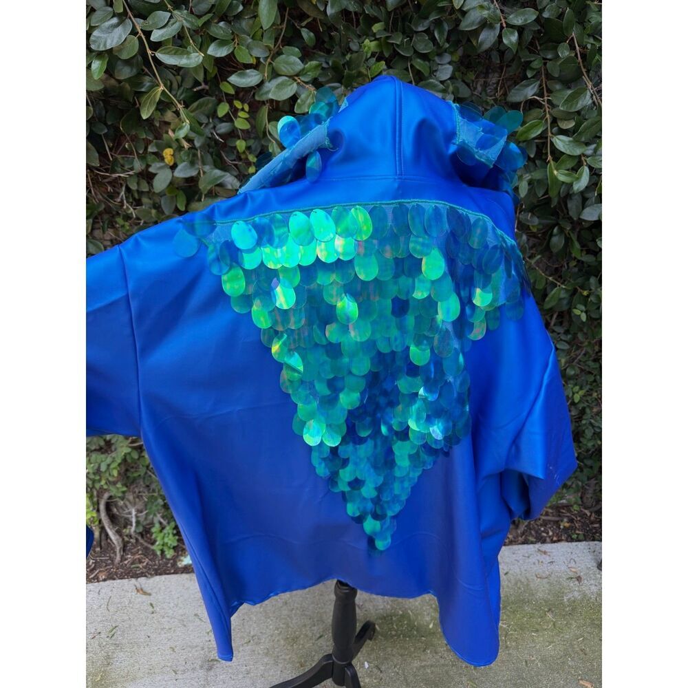 Upcycled Raincoat - Neoprene & Sequins