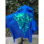 Upcycled Raincoat - Neoprene & Sequins