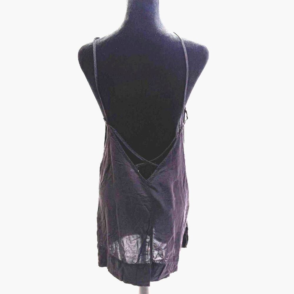 Free People black strappy halter a line shift mini sundress
