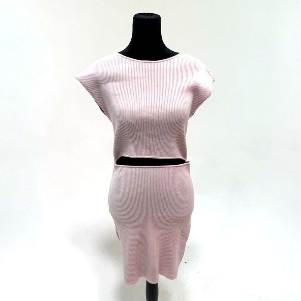 Wilfred Aritzia Knit Cutout Orchid Bodycon Mini Dress
