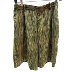 DeVille green & cream stripe print culotte skimmer shorts