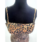 Forever 21 strappy cheetah print body con mini dress