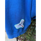 Upcycled Hoodie - Frog & Bug Appliqué