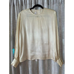 Vintage Ann Taylor Buttercream Satin Blouse