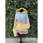 Upcycled Towel Hoodie - Blue & Yellow Beach Towels