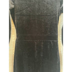 Vintage velvet open back mock long sleeve cocktail dress