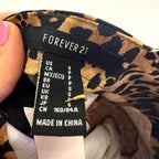 Forever 21 strappy cheetah print body con mini dress