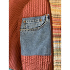Upcycled Striped Quilt Chore Coat
