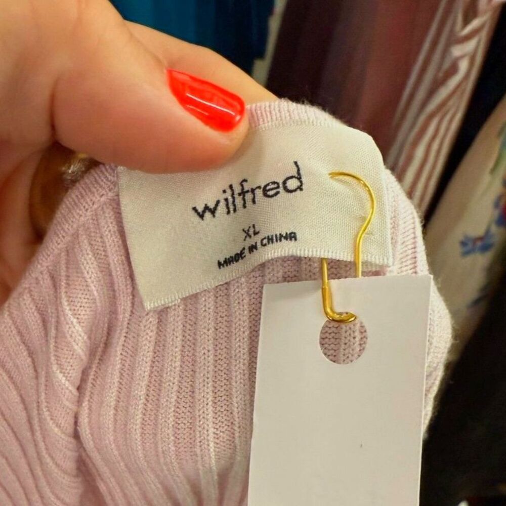 Wilfred Aritzia Knit Cutout Orchid Bodycon Mini Dress