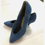 Together	Blue denim pumps vintage 80s
