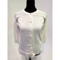 Pendleton cream 100% cotton cardigan 3/4 length sleeve