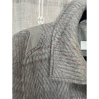 Vintage 80s grey wool plaid overcoat
