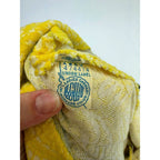 Nelly DeGrab NY vintage 60s yellow woven a-line knee length dress with belt
