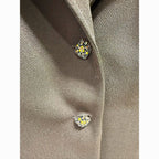 Lily & Taylor Vintage Made in USA brown embellished skirt suit set