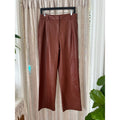 House of Harlow 1960 vegan leather reddish brown pants