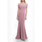 Likely Bartolli Off The Shoulder Amethyst Purple Maxi Mermaid Gown