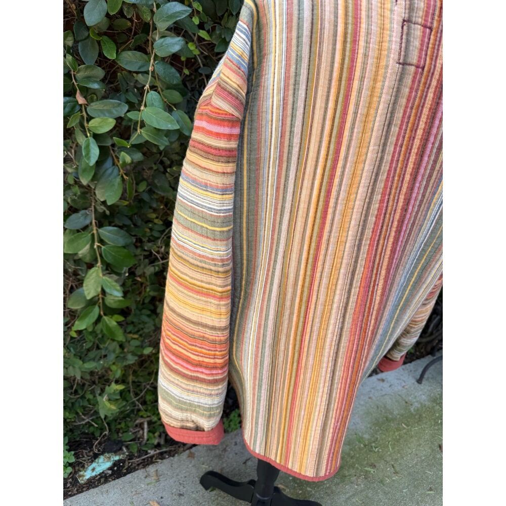 Upcycled Striped Quilt Chore Coat