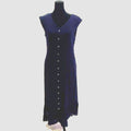 Nanette Lepore navy blue maxi drop ruffle