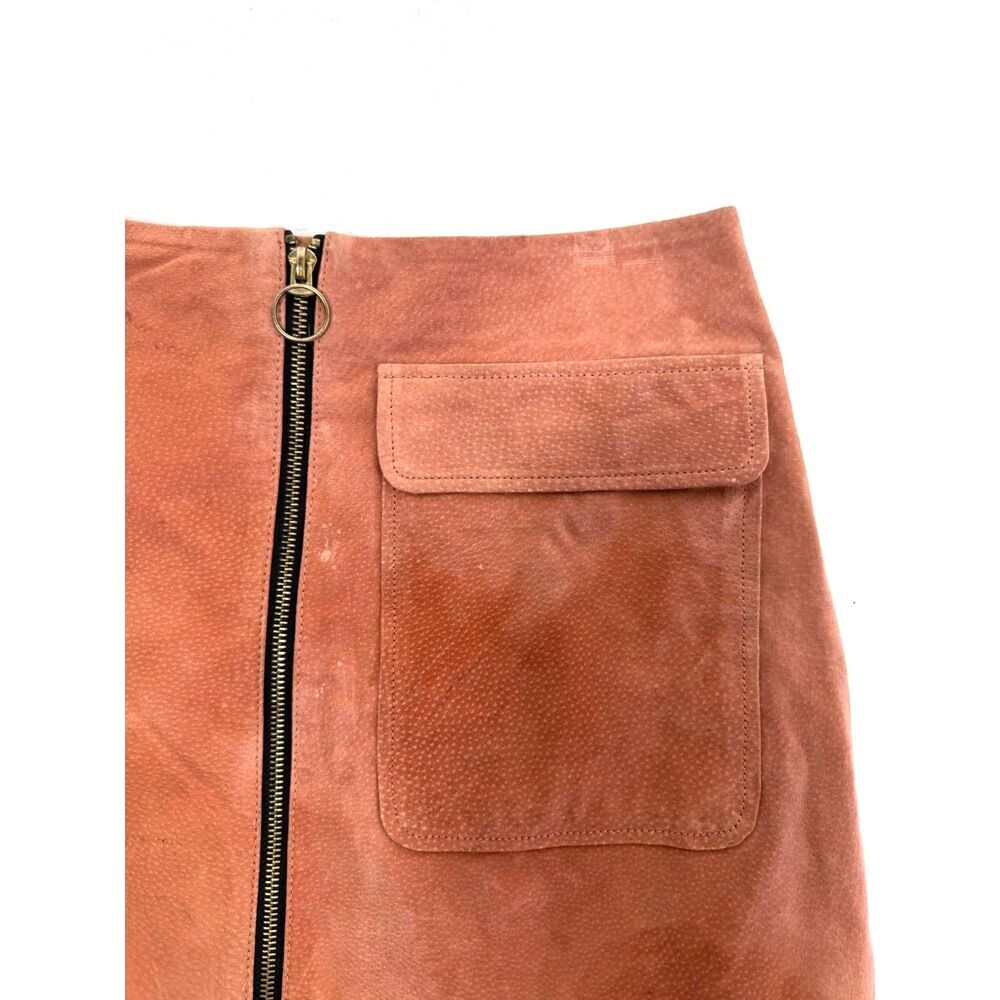 Forever 21 leather mini with center zipper; 70s retro vibes
