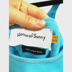 House of Sunny canopy knit midi sleeveless dress sky blue